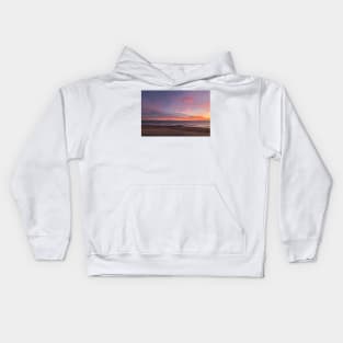 Pastel coloured sky at sunrise Kids Hoodie